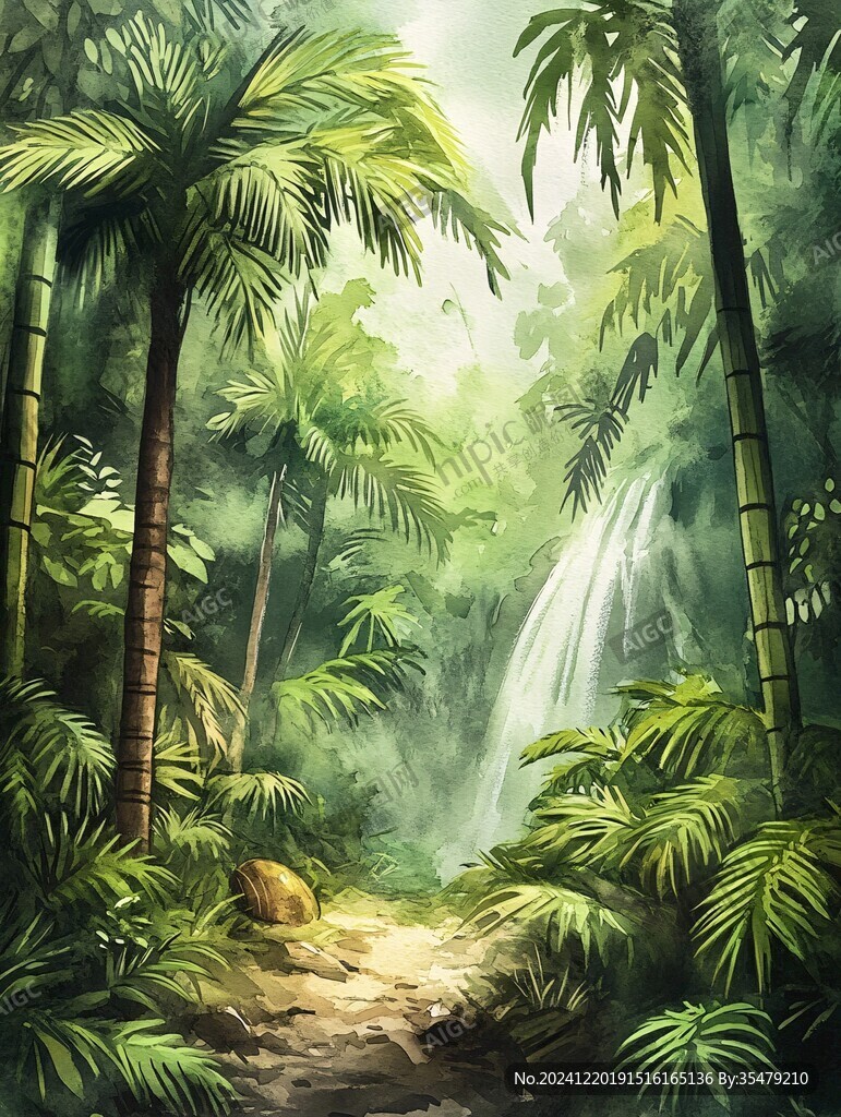 热带雨林插画