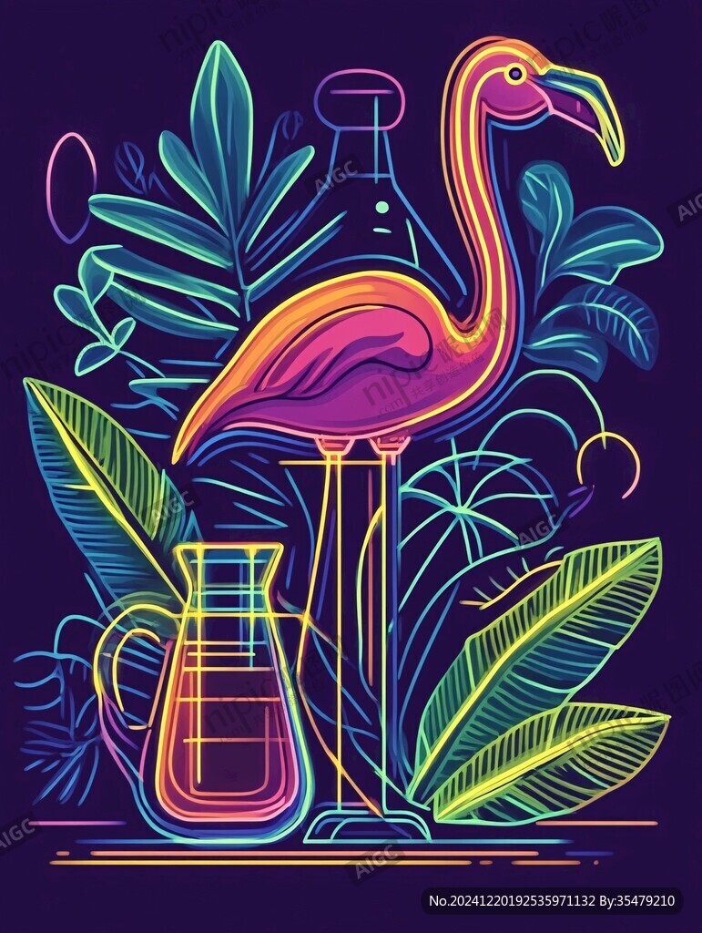 流体元素插画