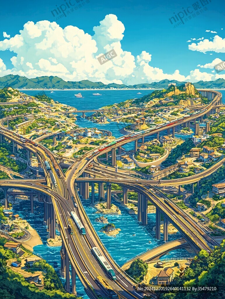 插画深中通道