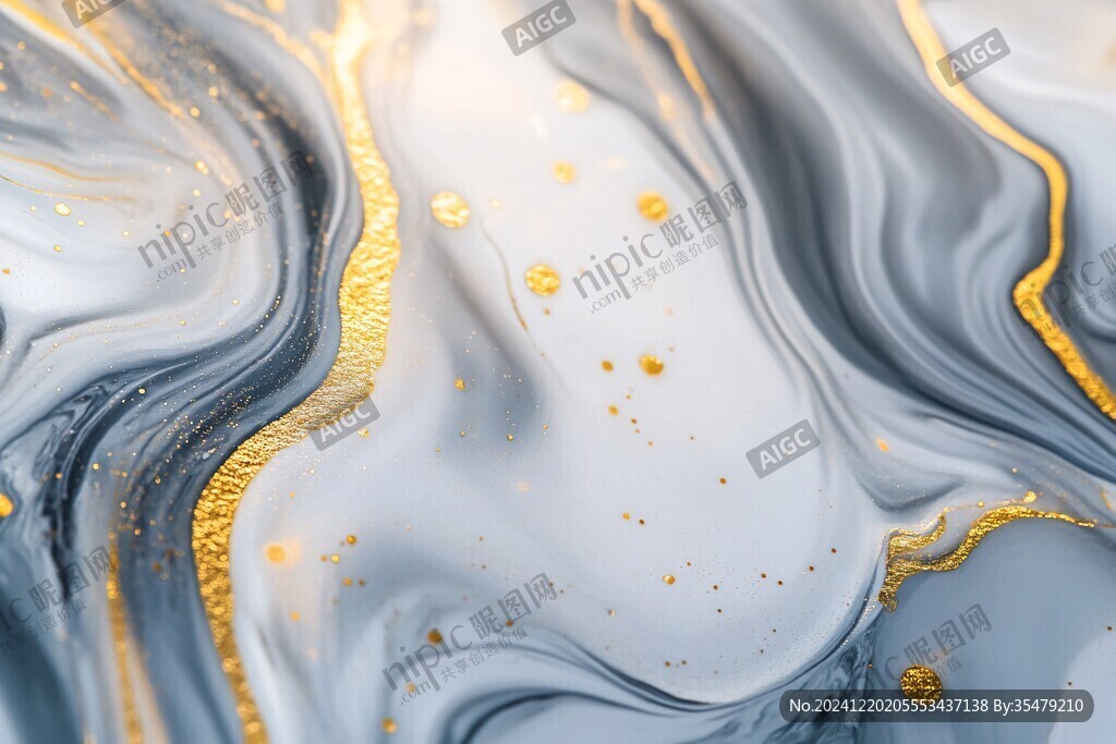 金色抽象流体纹理背景