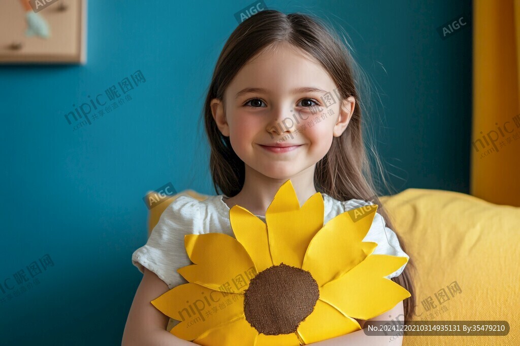 怡然自得的小女孩壁纸