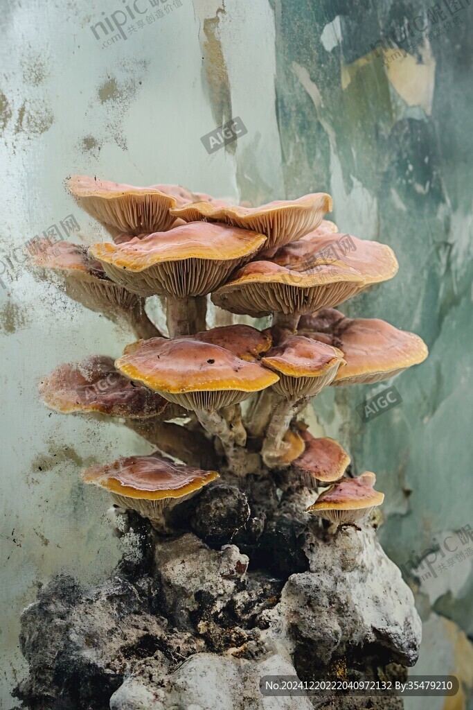 粉色的珊瑚蘑菇