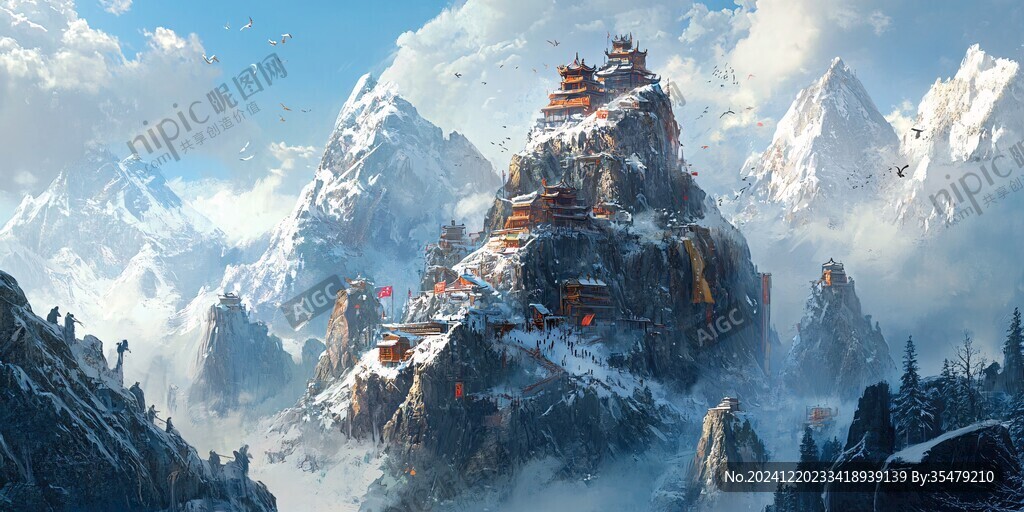 雪山原画