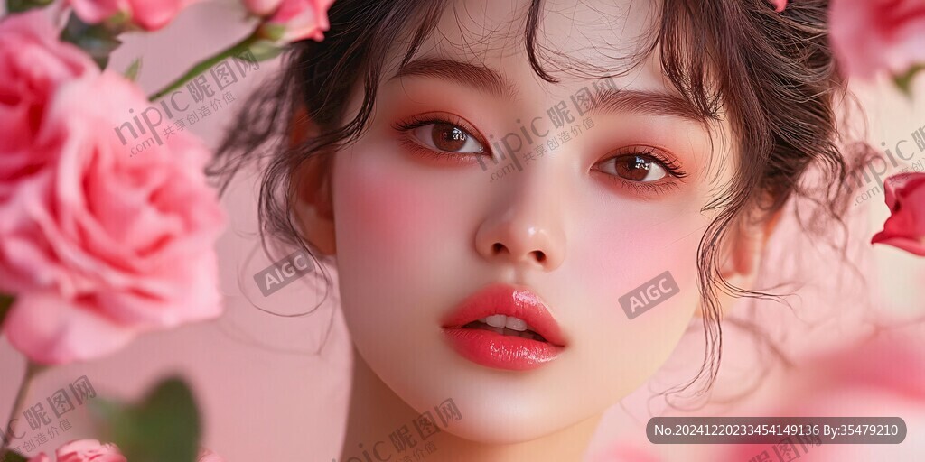 美妆少女美妆造型