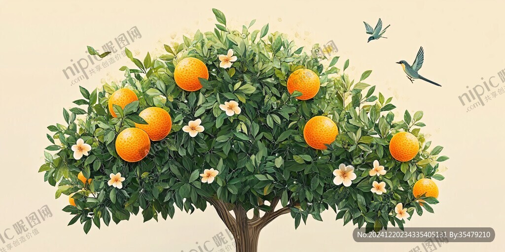 砂糖橘插画设计