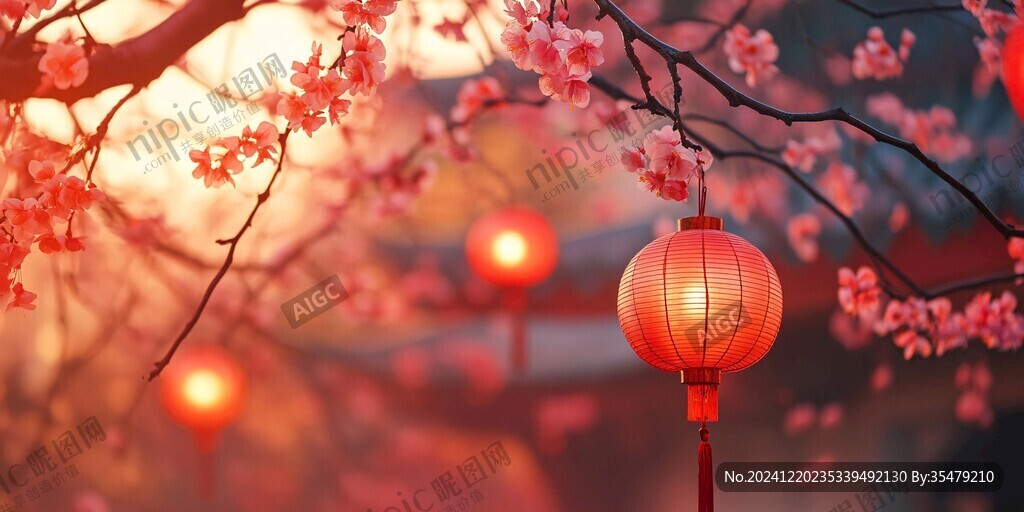 灯笼与红樱