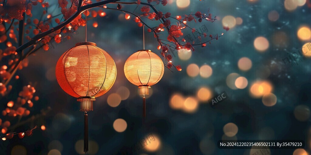 高清唯美节日灯笼