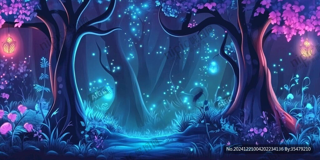 魔法森林插画