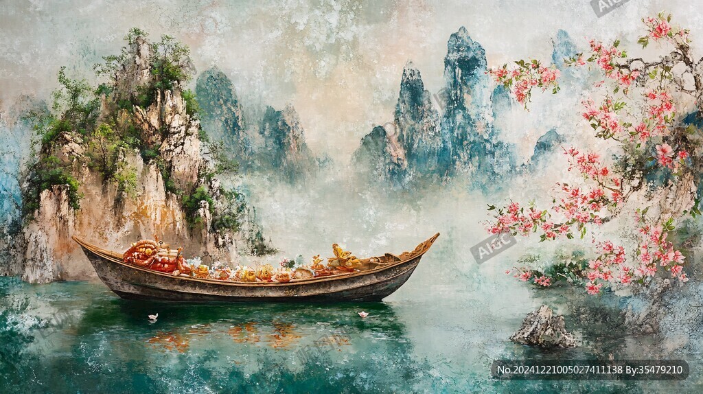 新中式禅意山水船