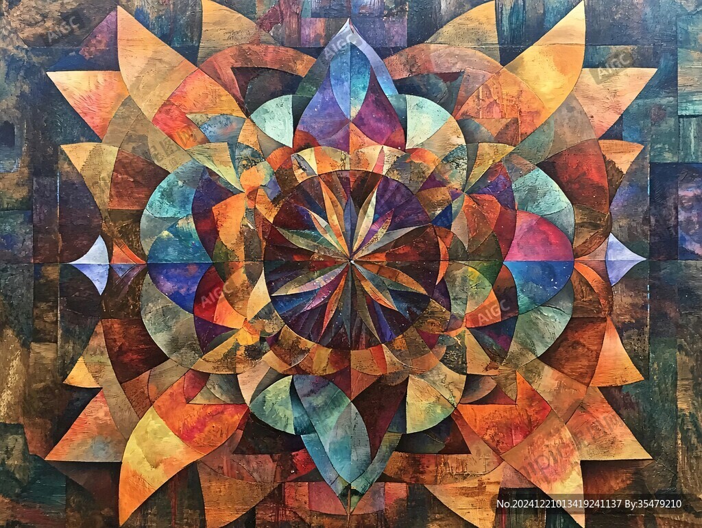 万花筒抽象油画