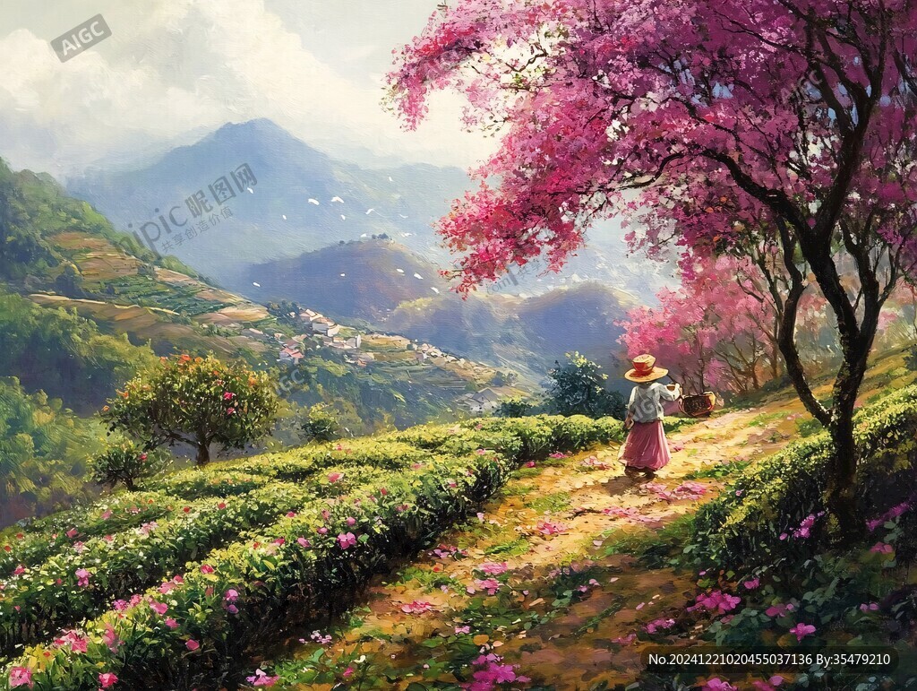 茶山油画