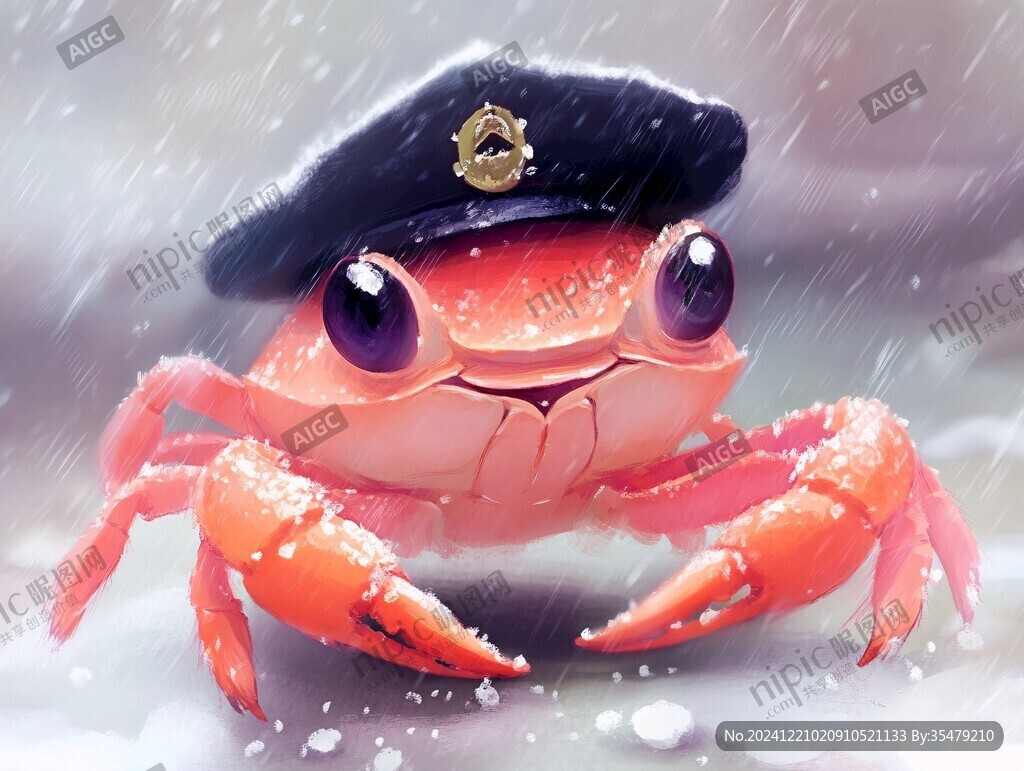 面包蟹插画