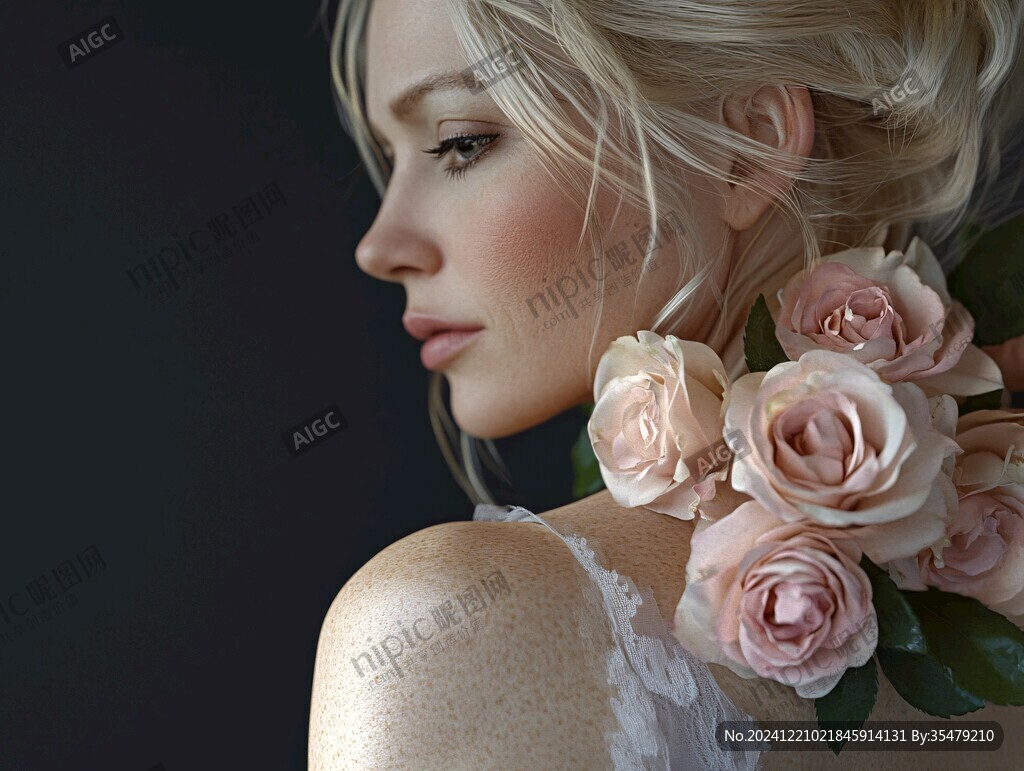 玫瑰花美女
