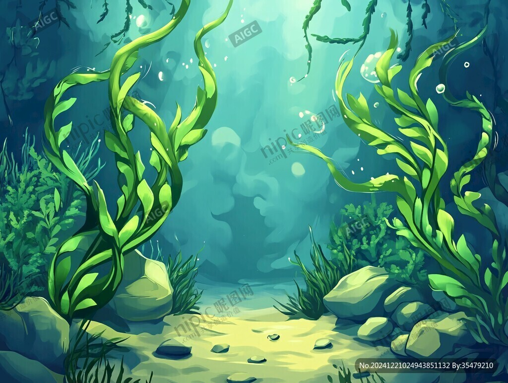 海藻插画