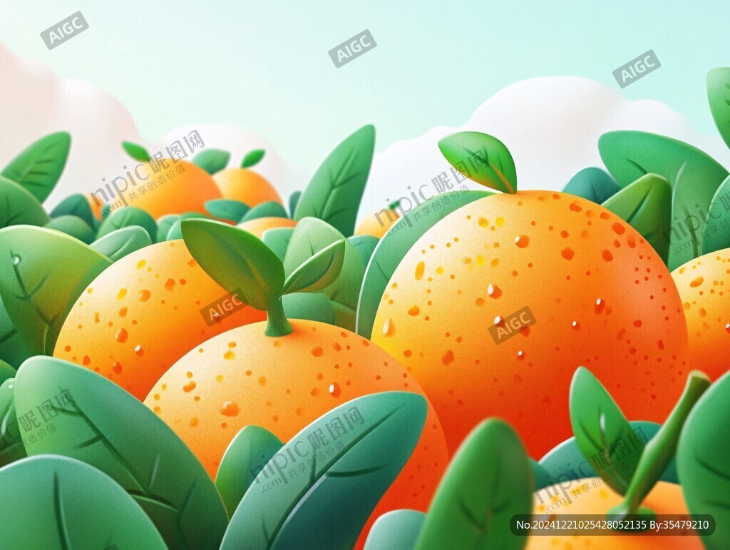 沃柑包装插画