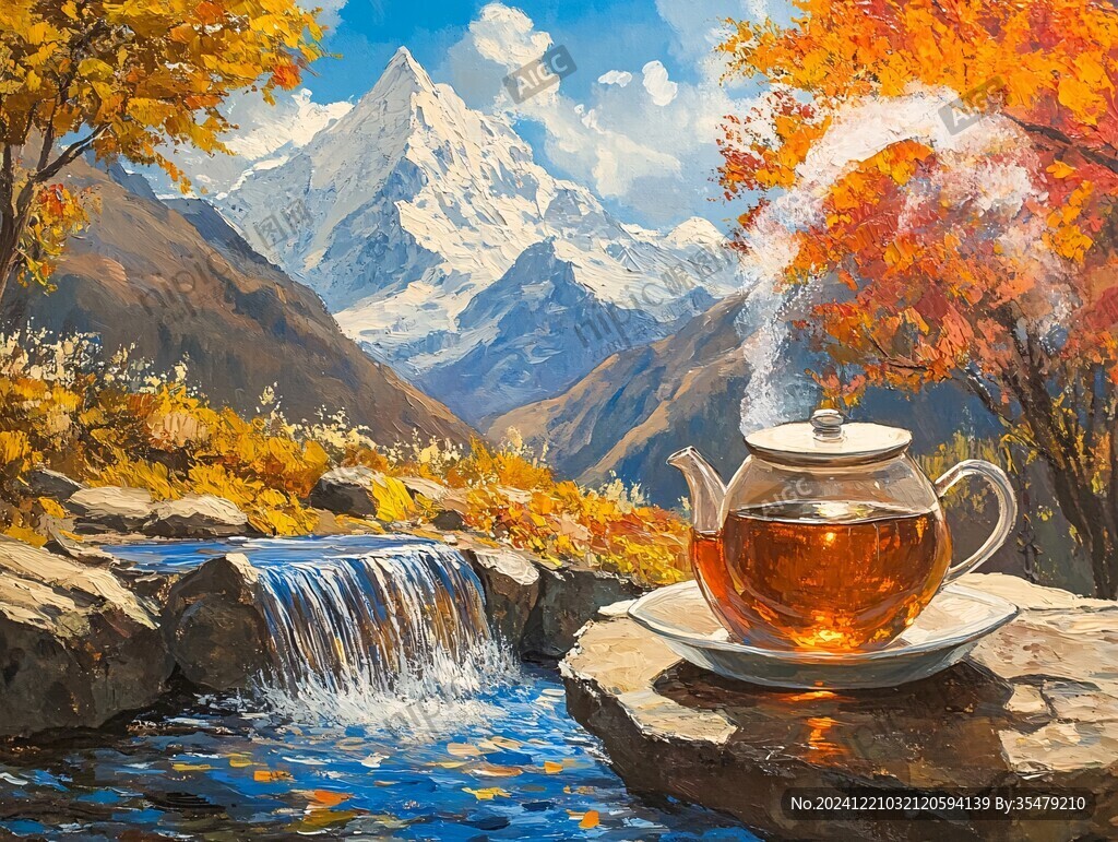 茶山油画