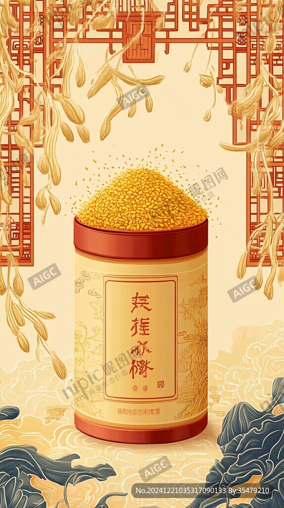 芝麻酱包装插画