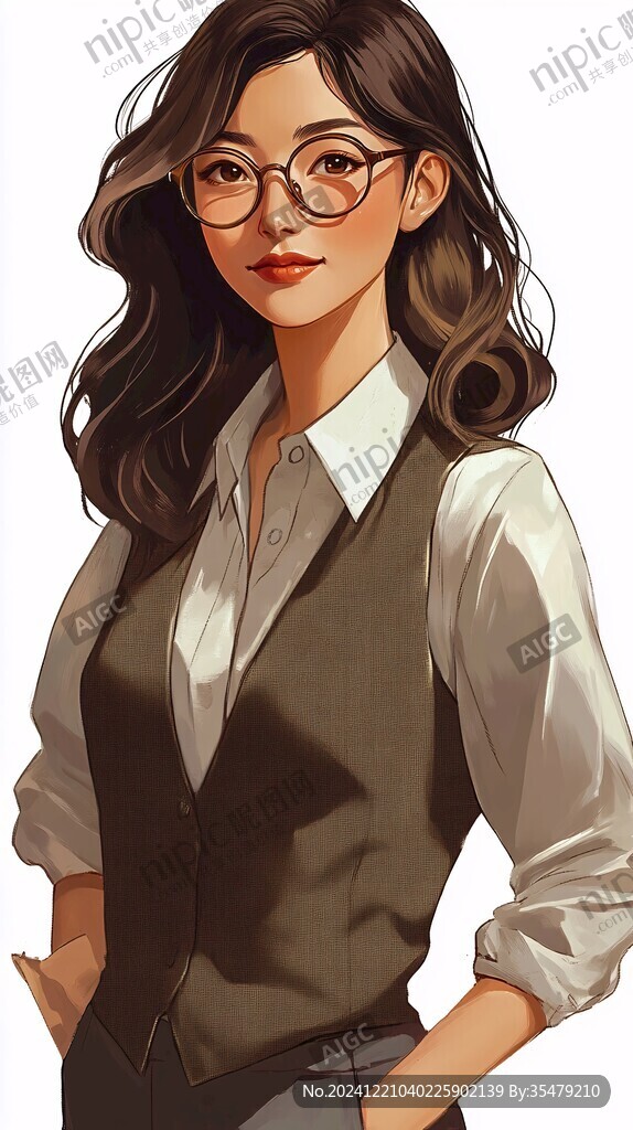 知性女生插画