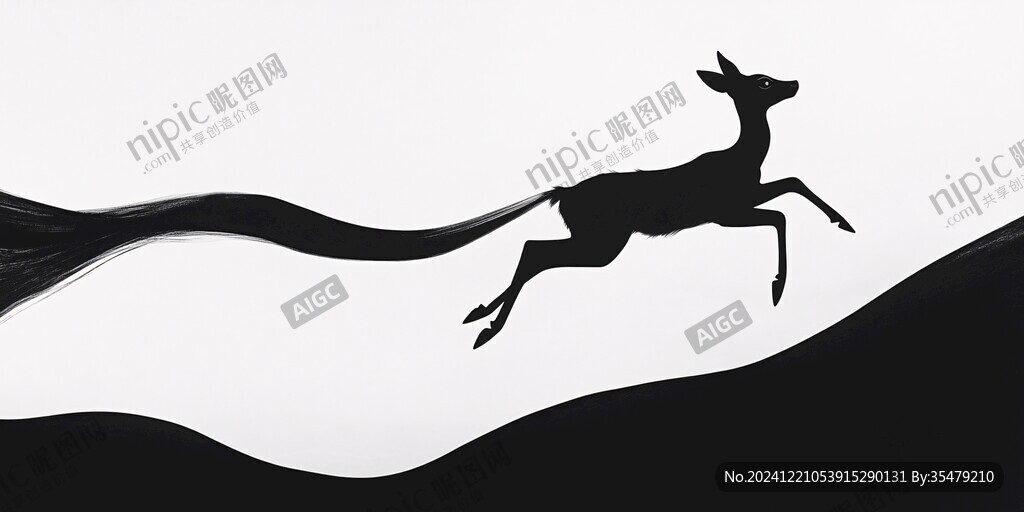 抽象鹿素材