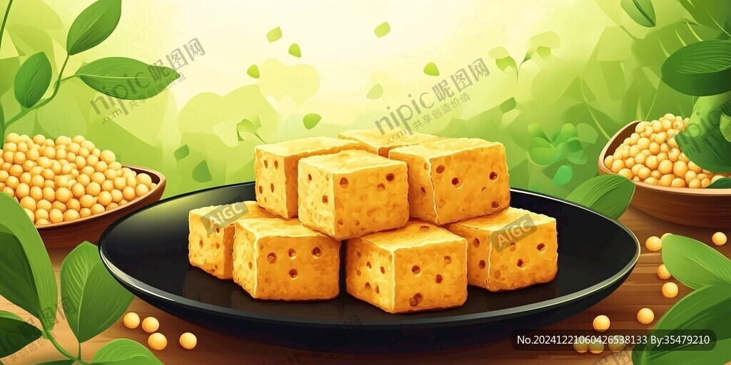 豆制品插画