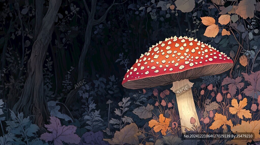 菌菇插画设计