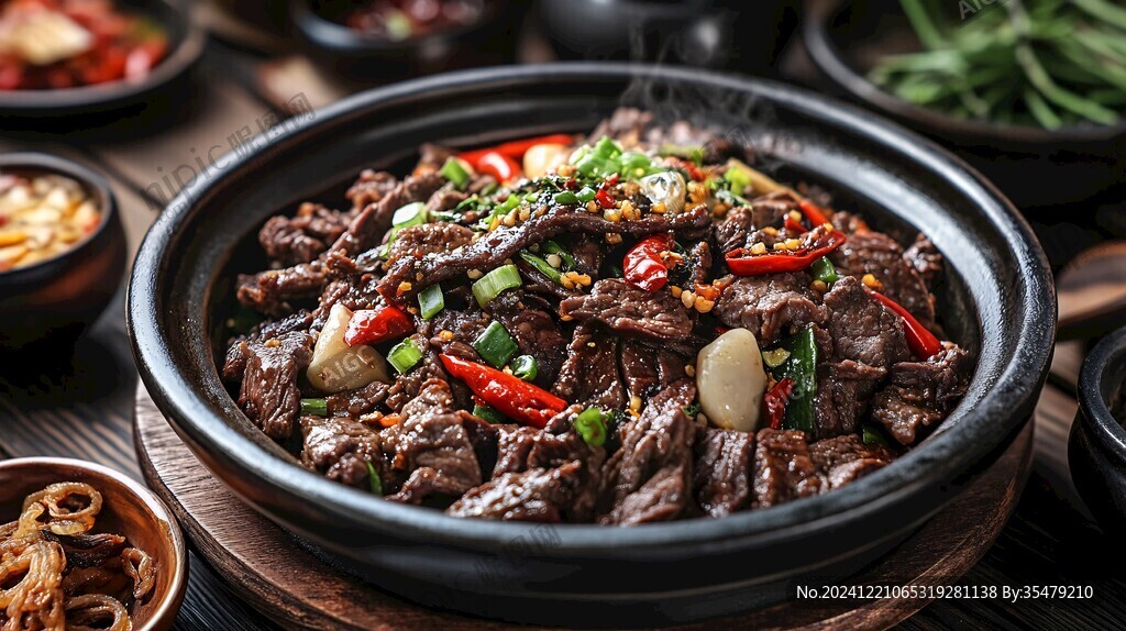 石锅烧汁牛肉