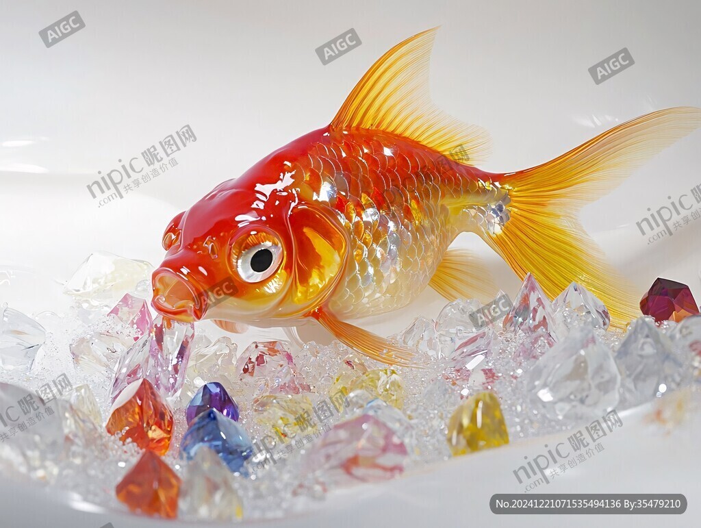 立体画素材金鱼立体画