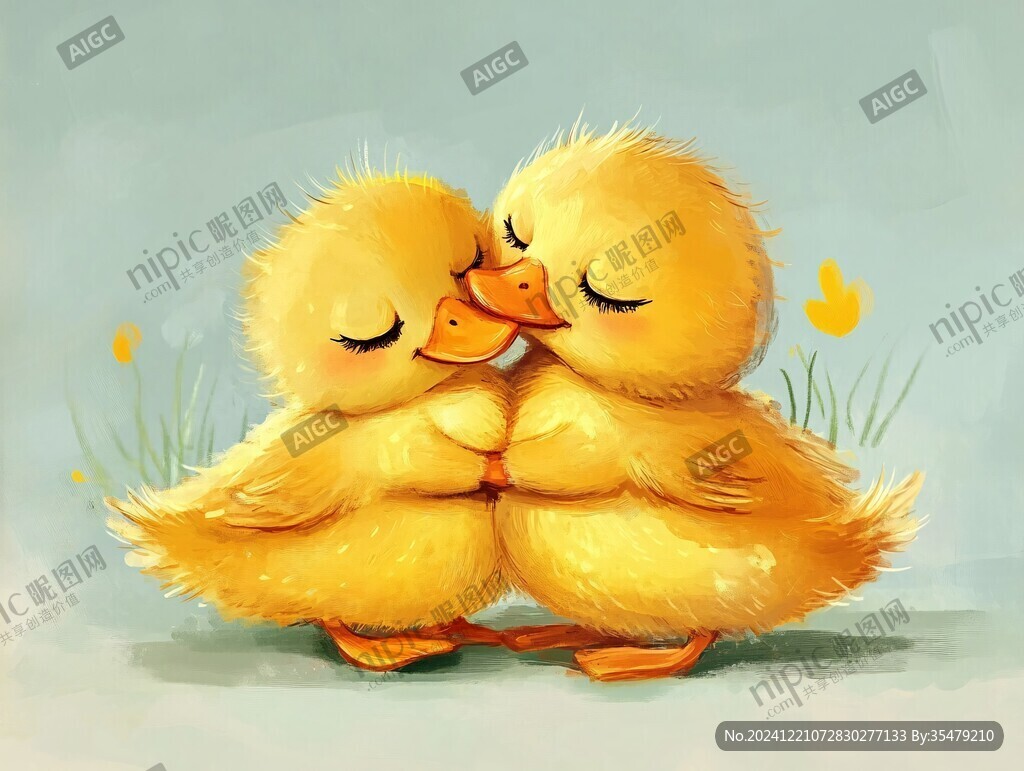小黄鸭插画