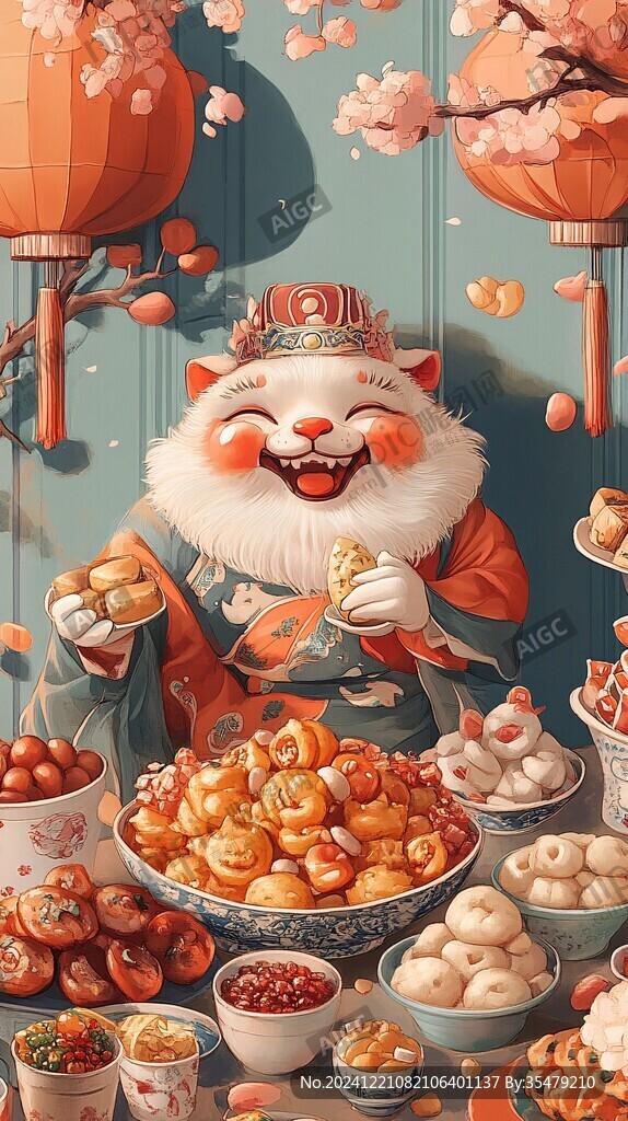 坚果新年插画
