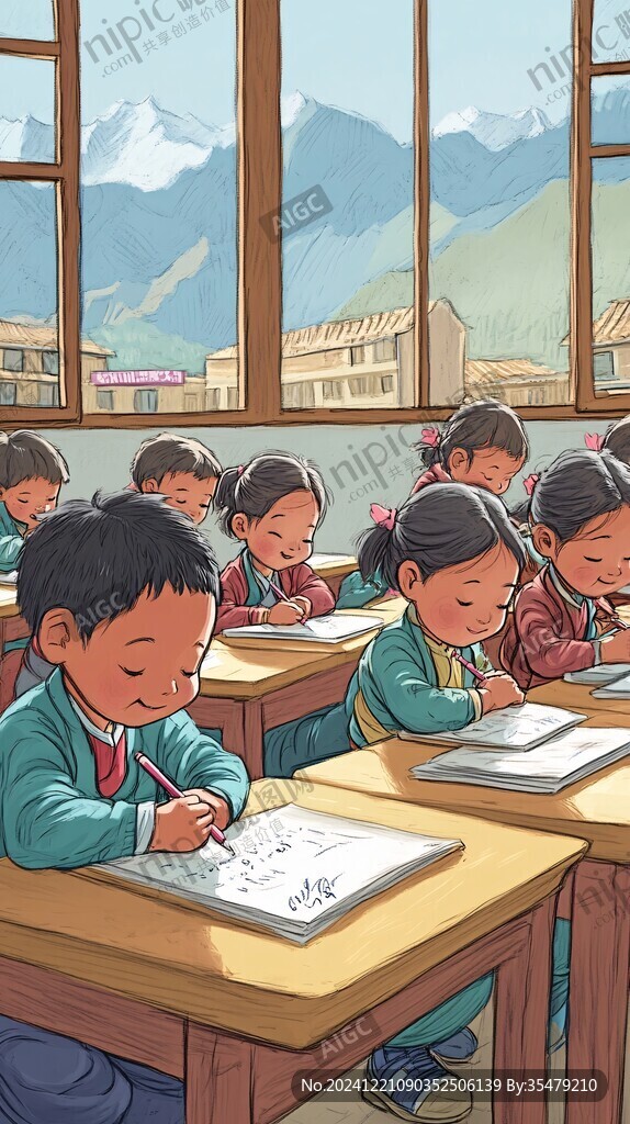 小学生课本插画