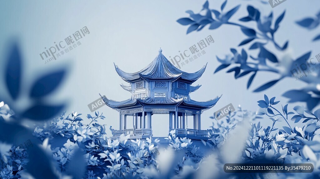 爱晚亭插画