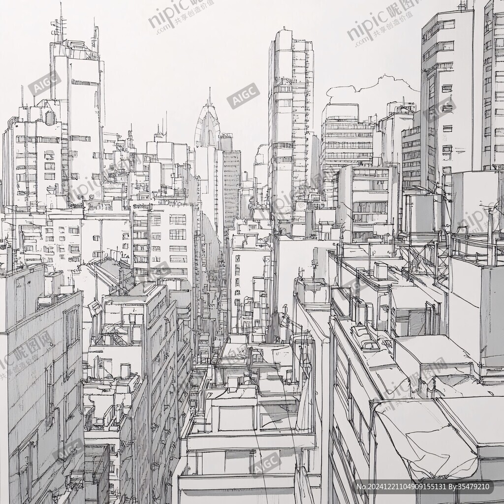 都市线稿