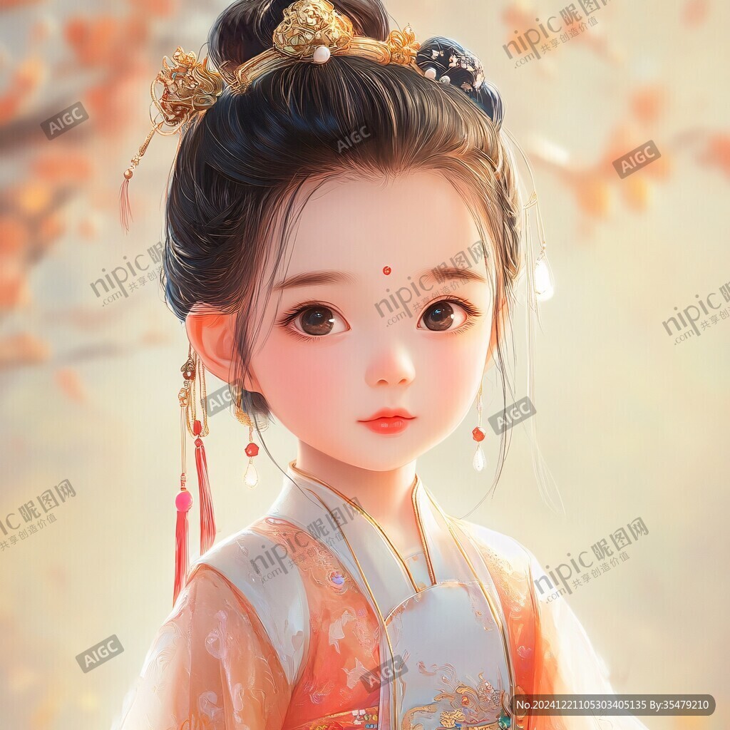 小女孩儿插