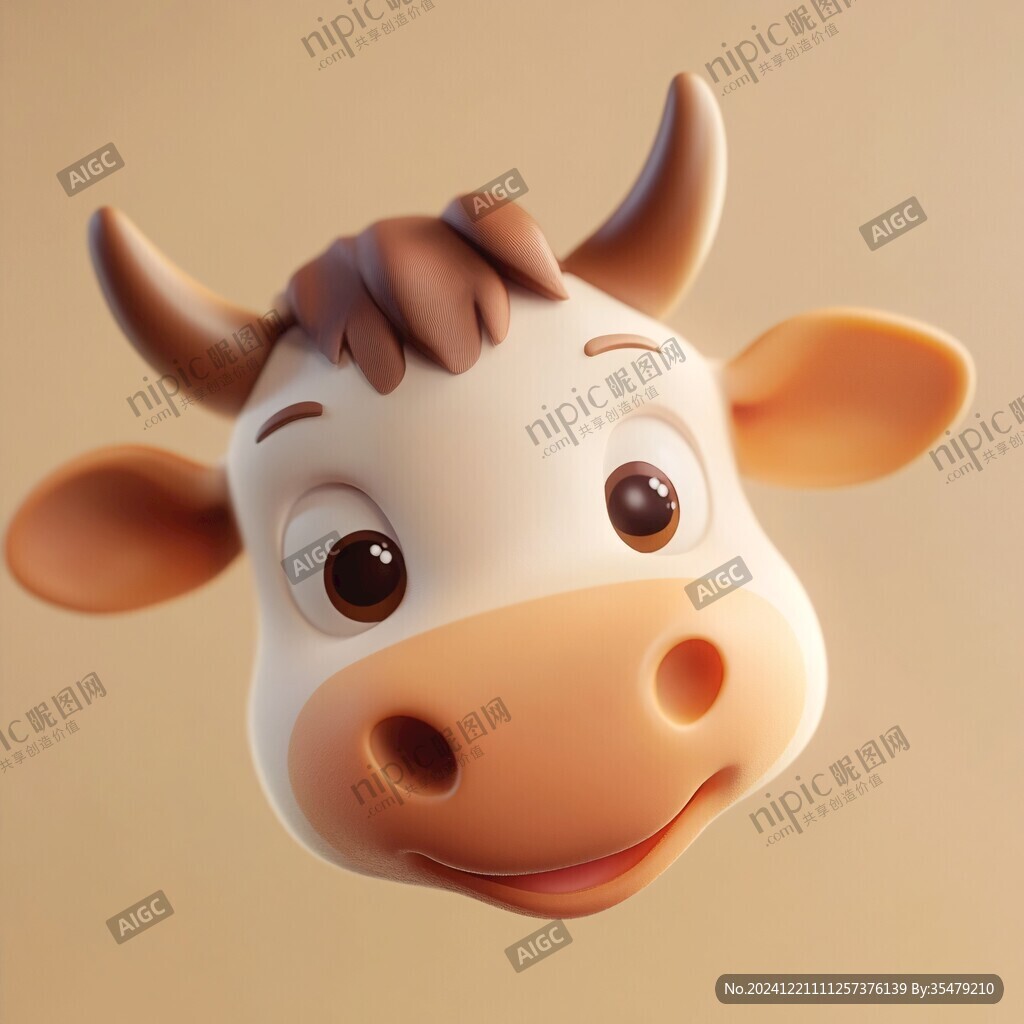 3d卡通牛