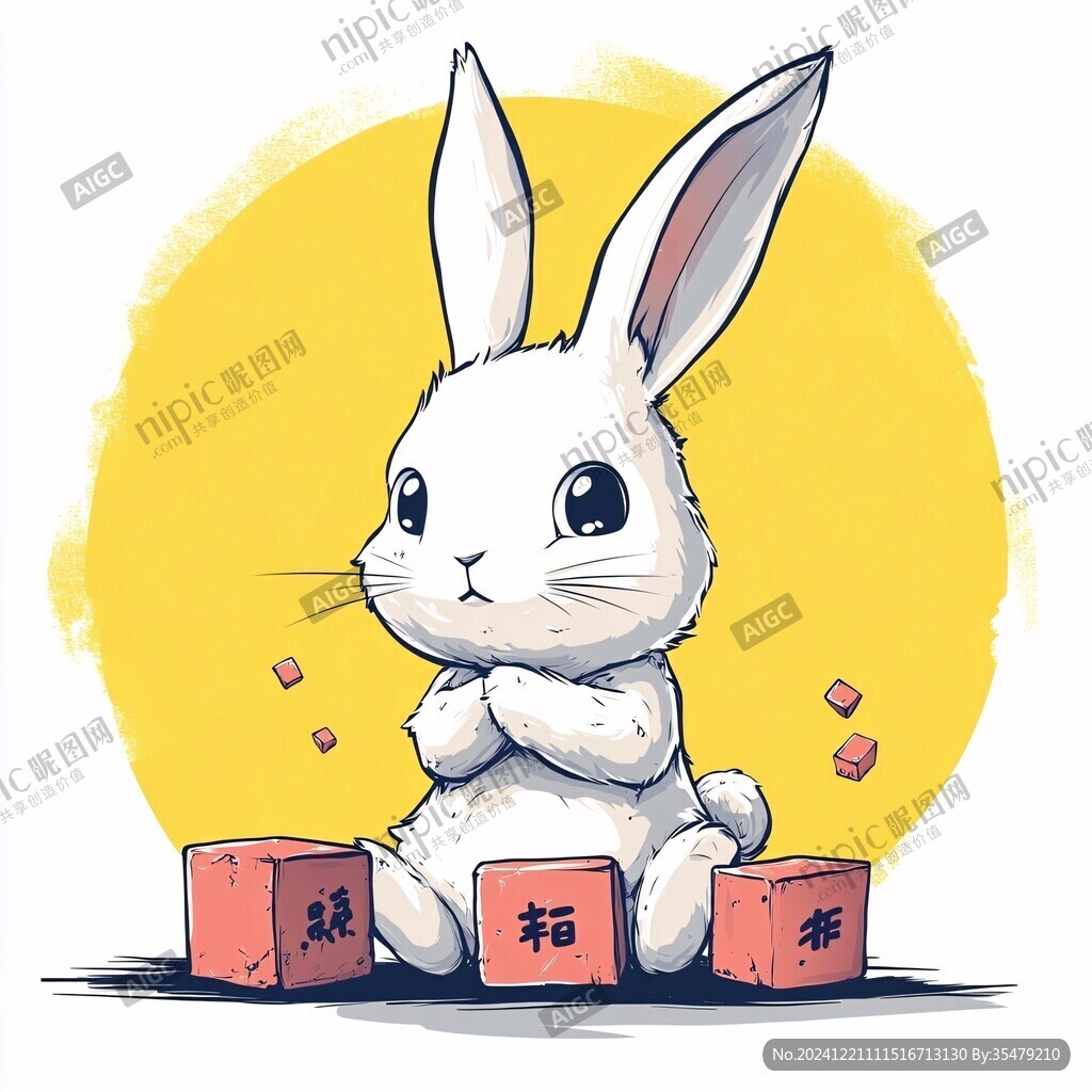 兔年系列卡通插画