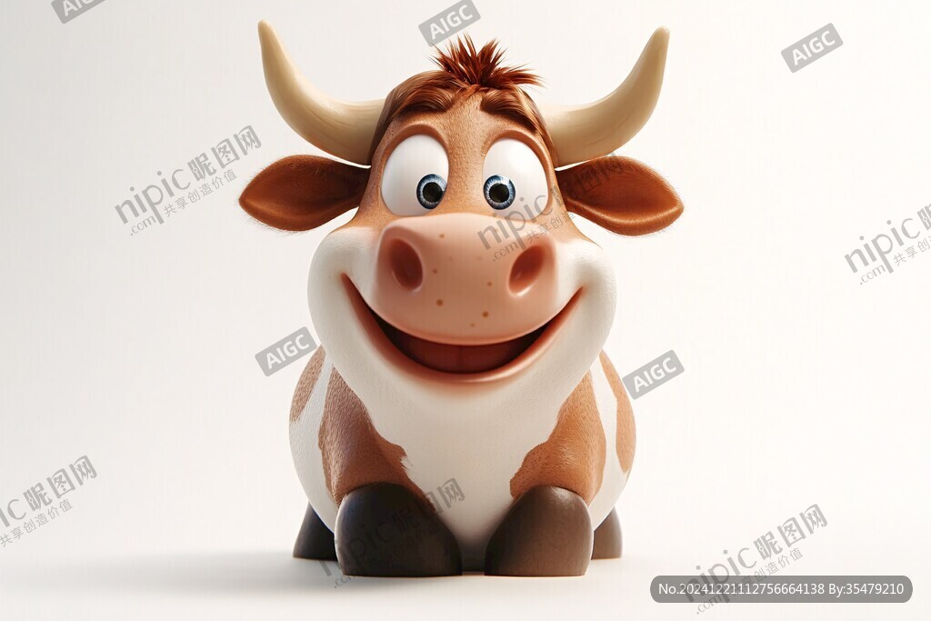 3d卡通牛