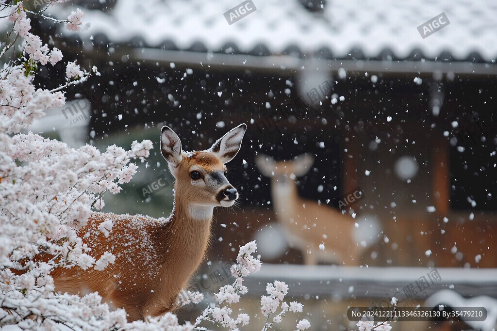 梅花与鹿