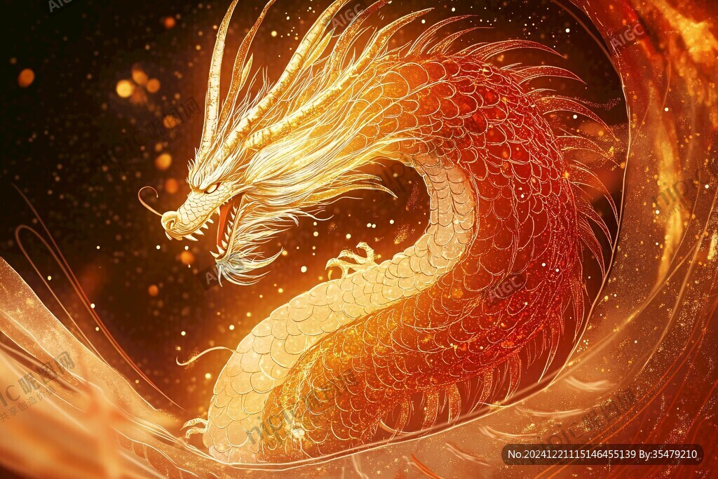 龙包装插画