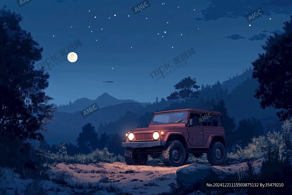 爬山的吉普车