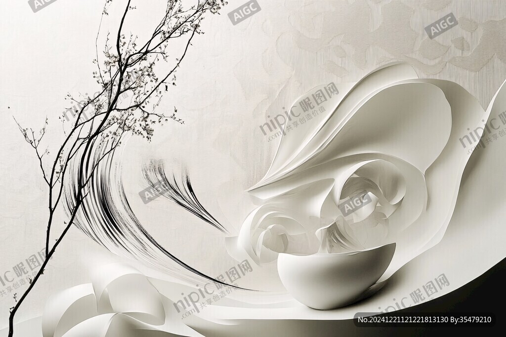 禅意线条高端壁画