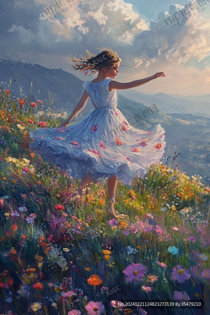 插画梦幻女孩