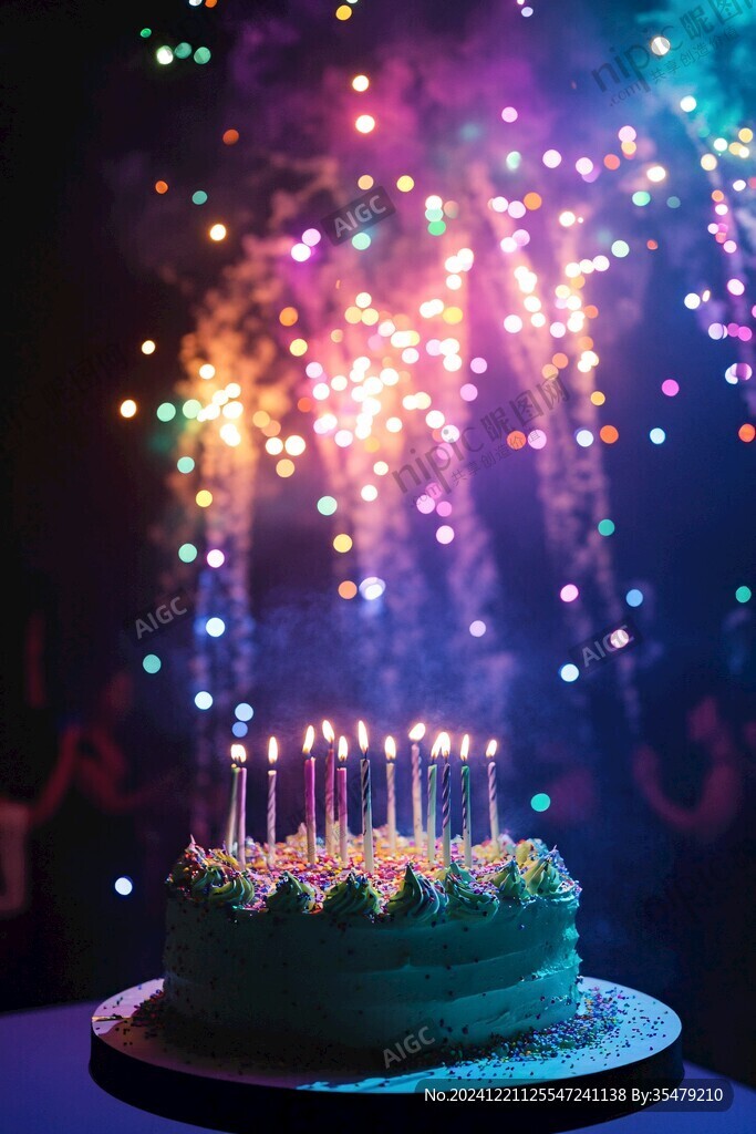 生日蛋糕竖构图