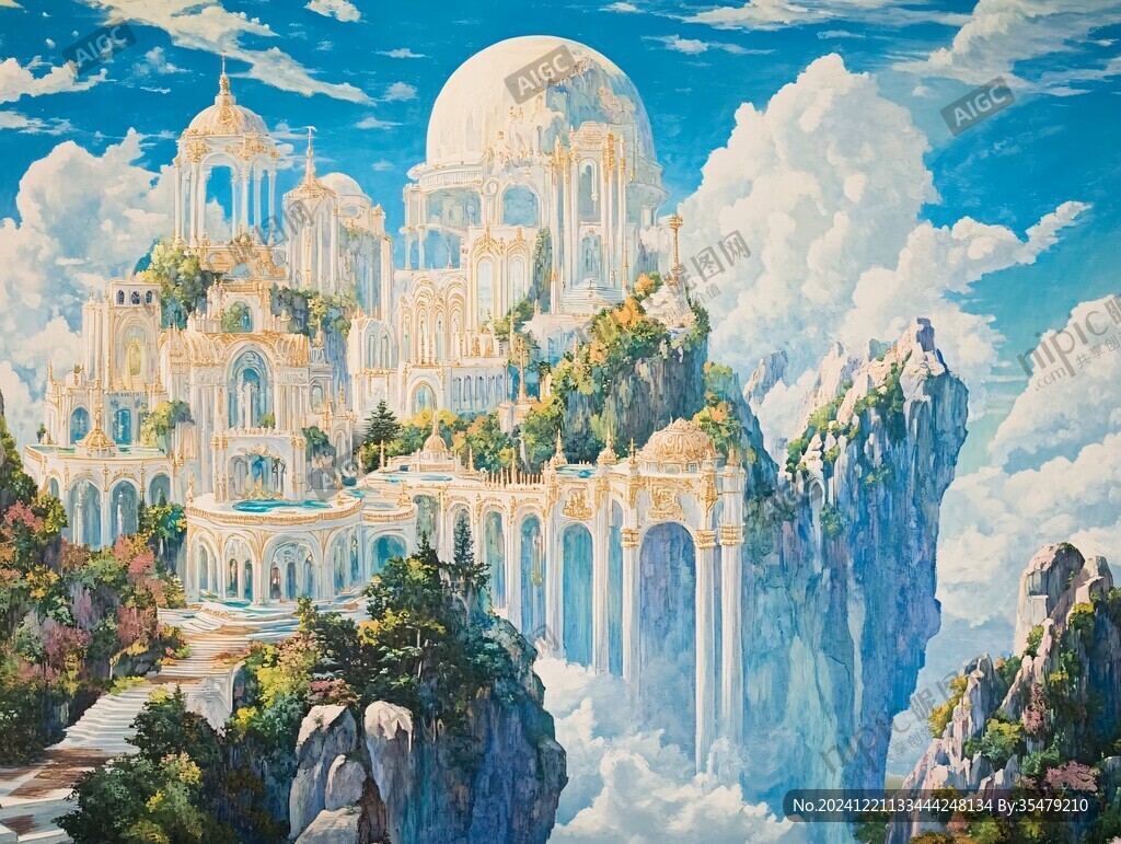 雅典插画宣传素材背景