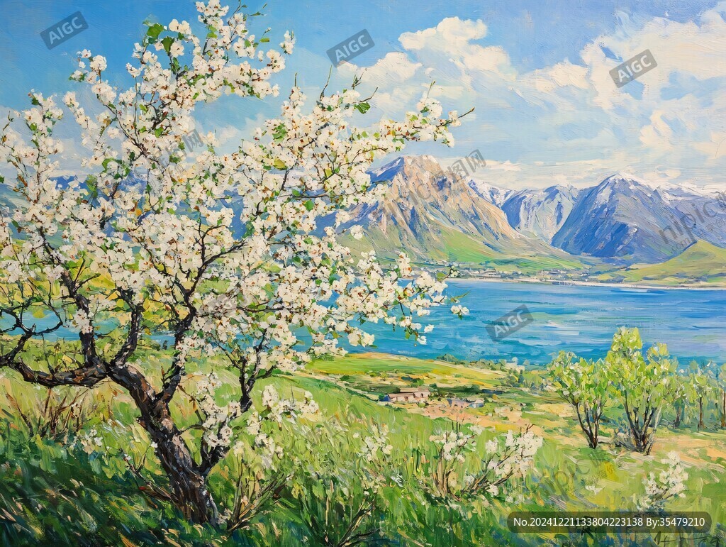 油画梨花