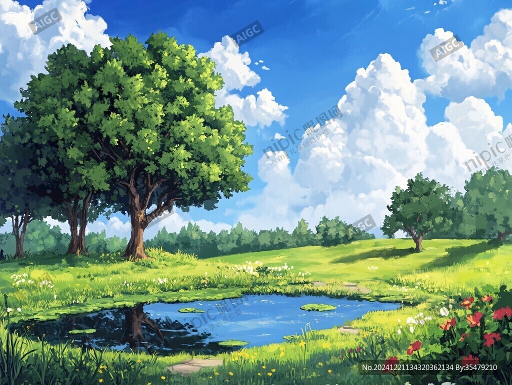 宽屏风景画