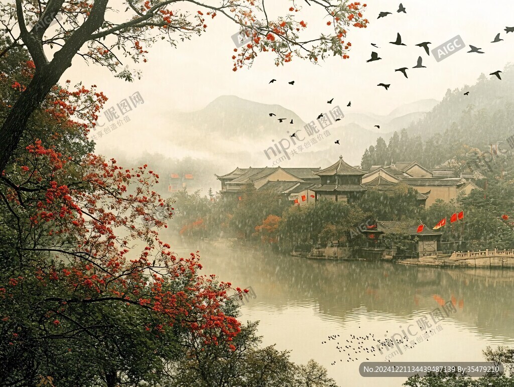 秋染敬亭山