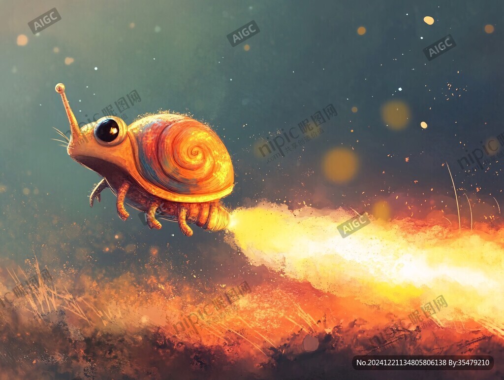 插画蜗牛