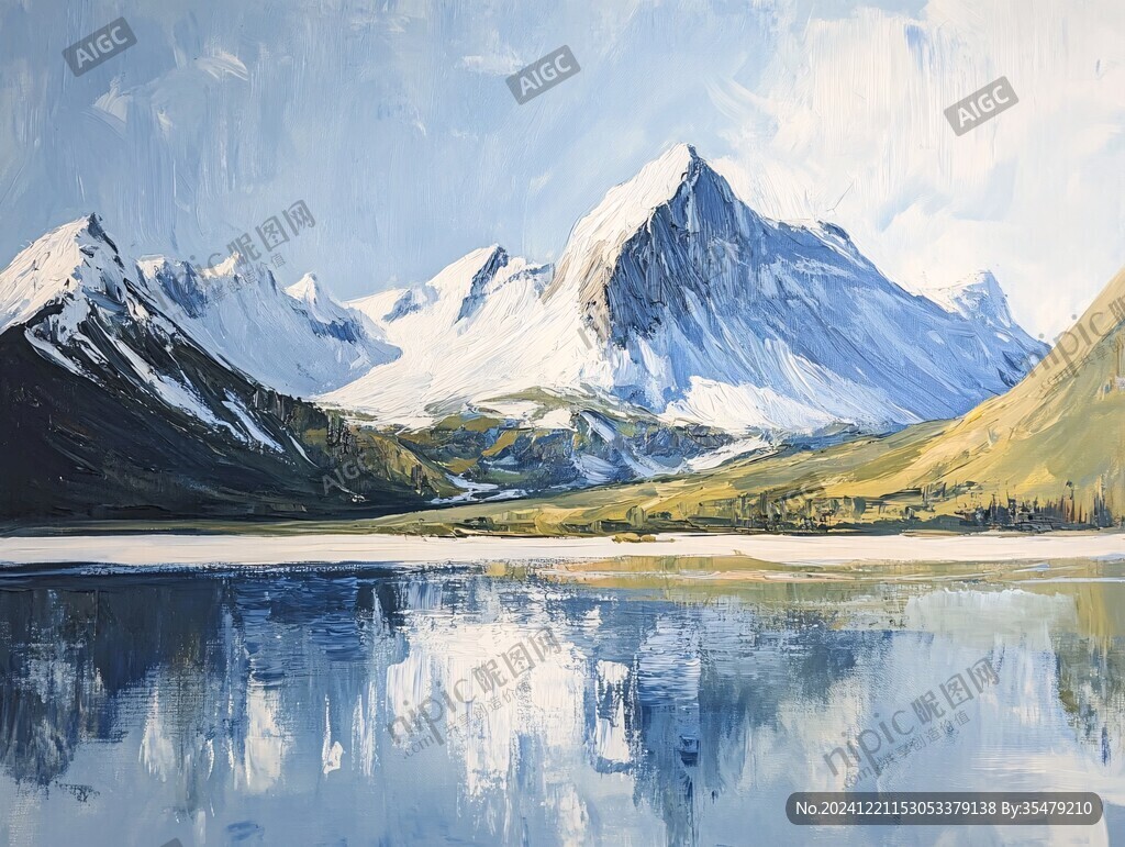 雪峰油画