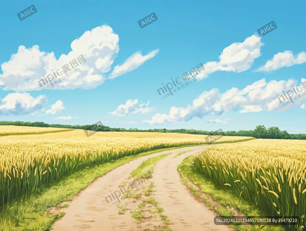 乡间小路麦田小路