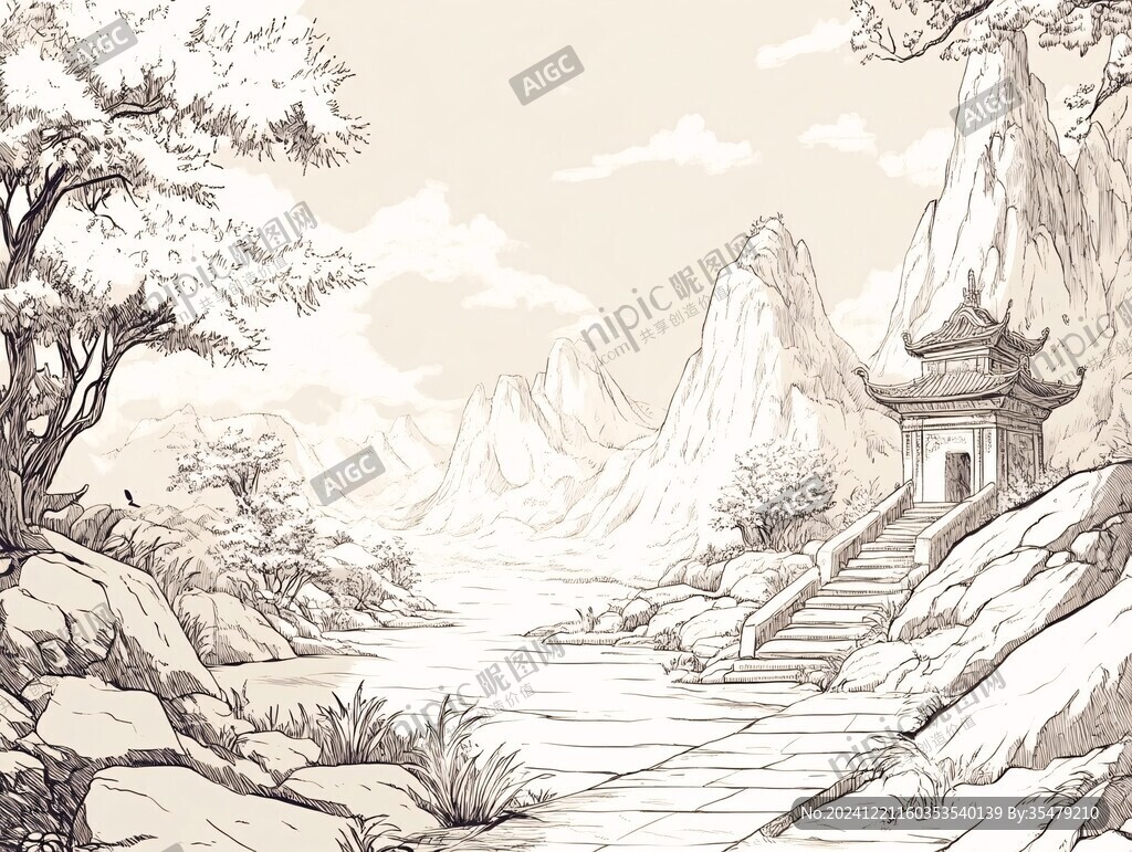 弇山园插画